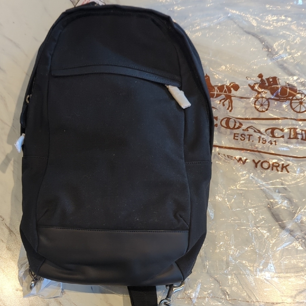 COACH Camden Black Convertable Sling Backpack